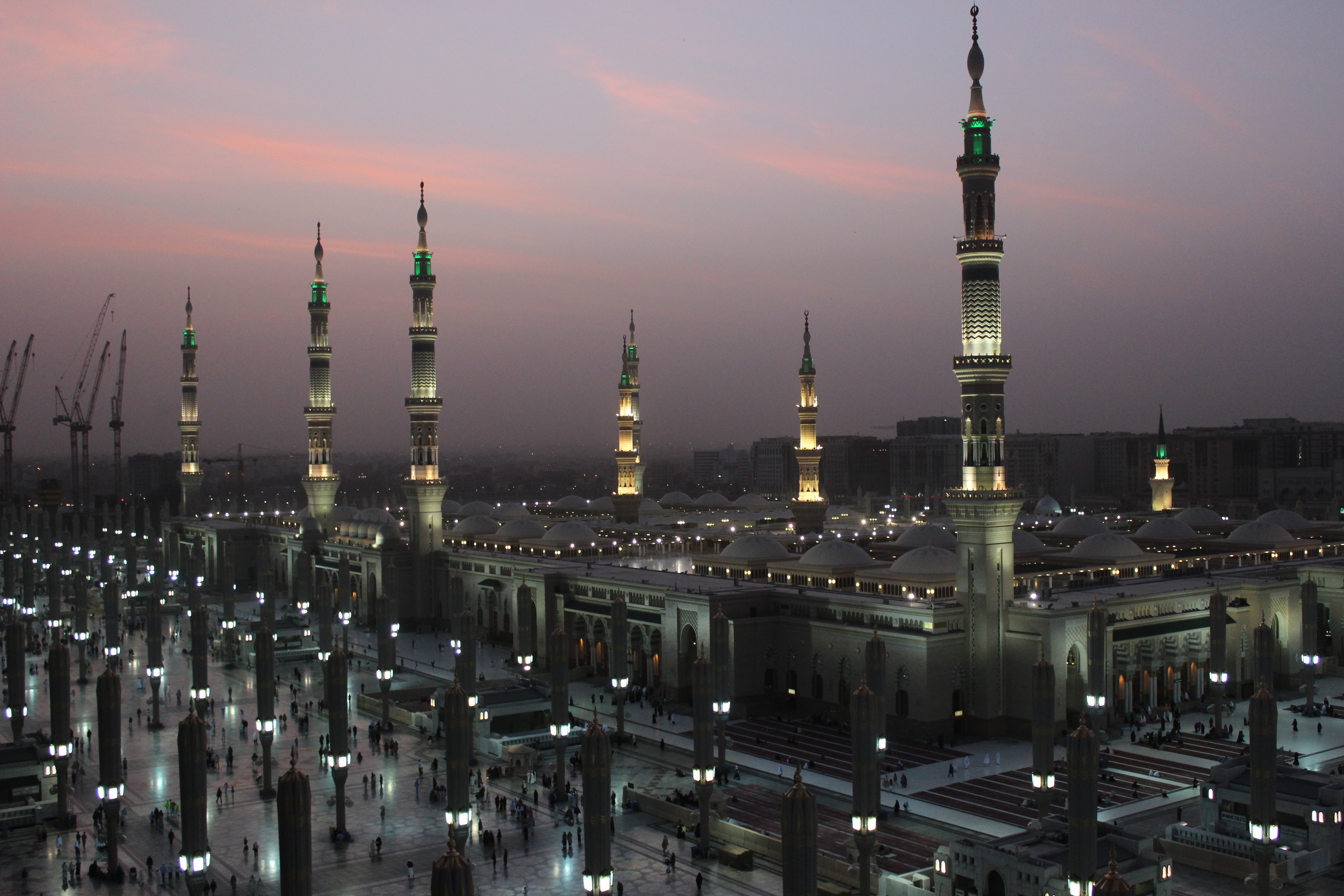 moon between two towers of the prophet s mosque in al madinah saudi arabia.jpg